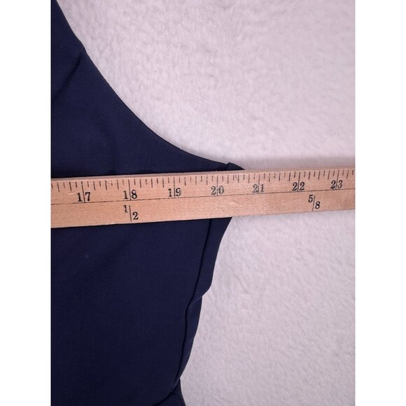 Banana Republic Cross back Ponte Midi Dress modest navy with pockets sz 14 - Picture 5 of 11